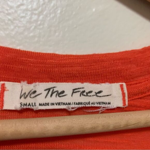Free People We The Free Fiery Orange Swing Top size small - Picture 2 of 7
